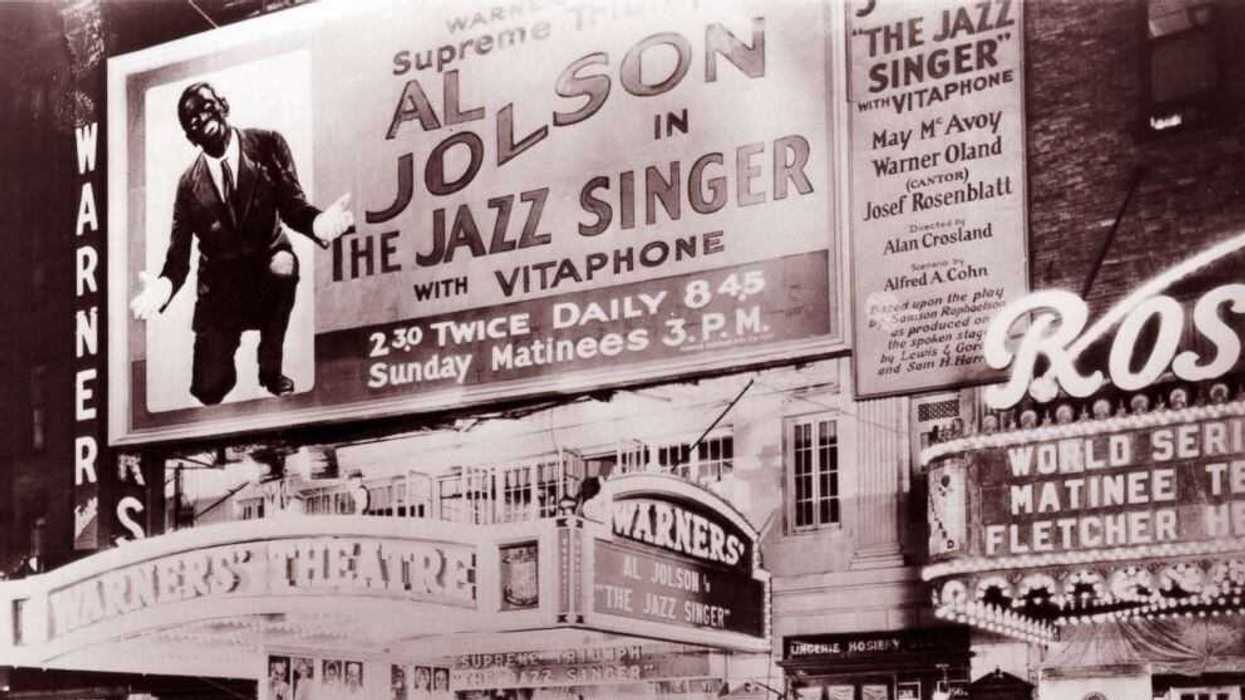 The movie poster of The Jazz Singer (1927)