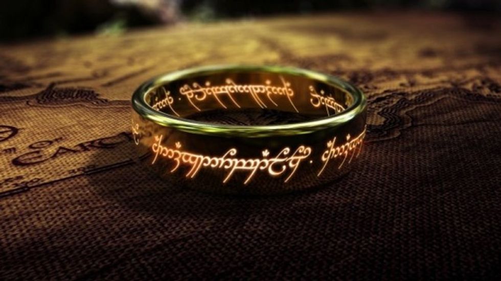 The one ring in 'The Lord of the Rings: The Fellowship of the Ring'