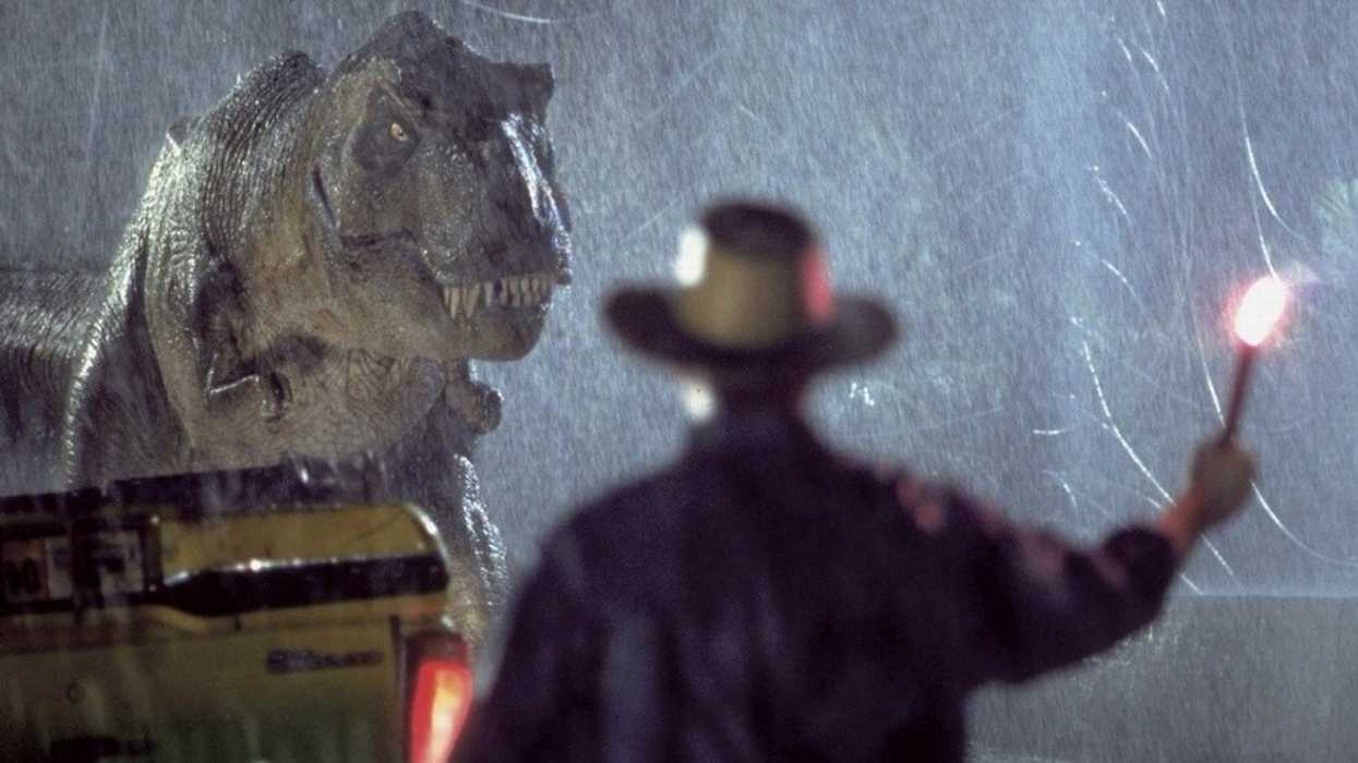 The T rex in Jurassic Park