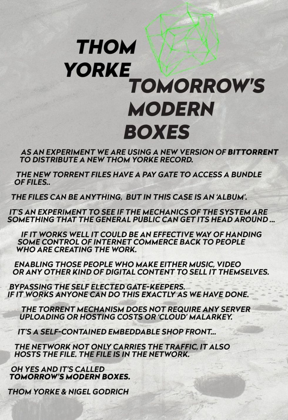 Thom Yorke Uses BitTorrent Bundles