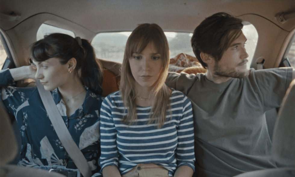 Three friends in car, Julia Ponce Diaz