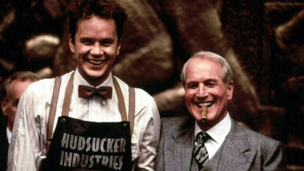 Tim Robbins and Paul Newman in \u2018The Hudsucker Proxy\u2019