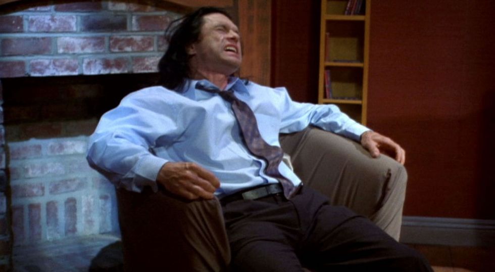 Tommy Wiseau Looks Like This When He's Being Interviewed
