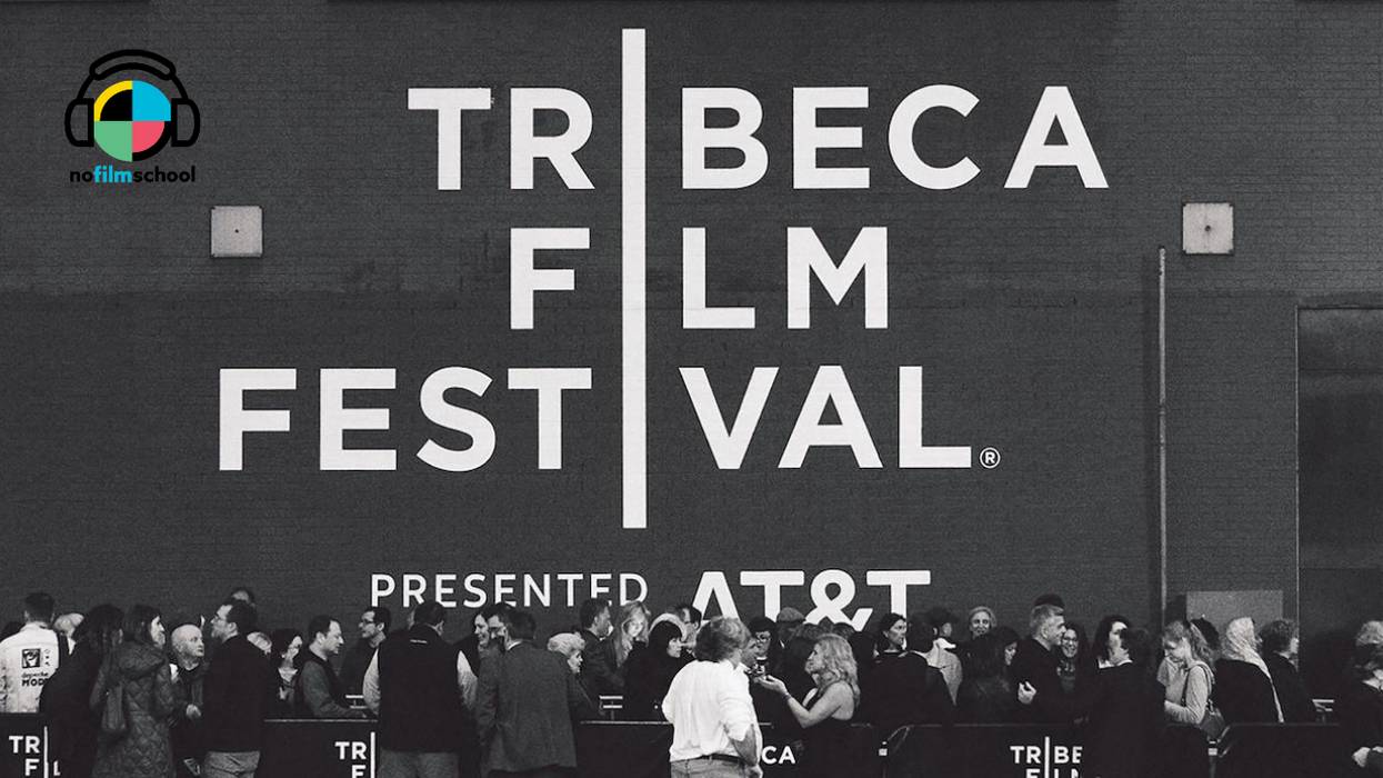 Tribeca Film Festival photo in black and white.