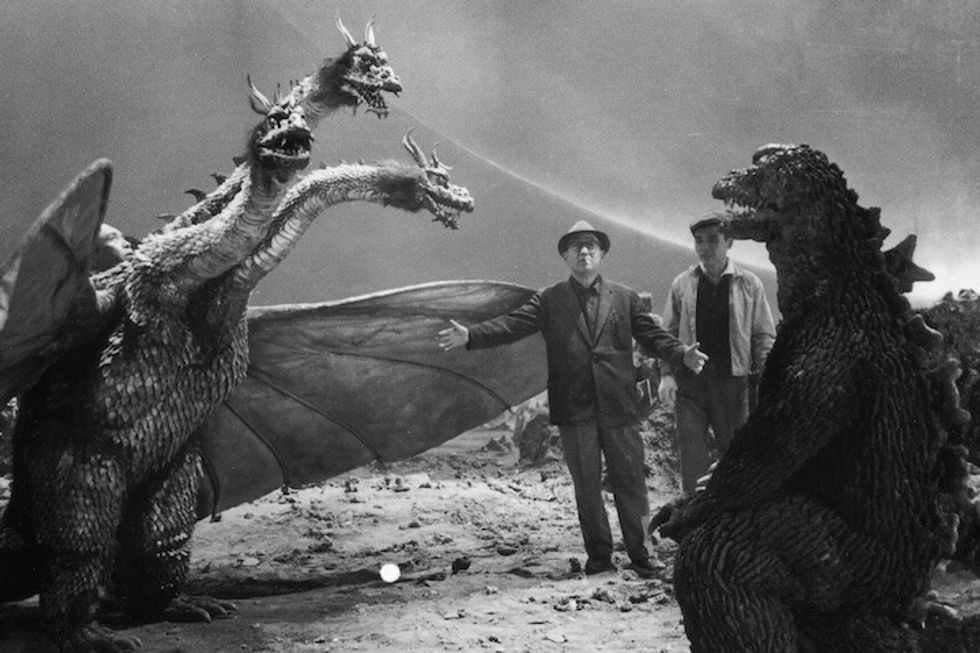 Tsuburaya_supervising_the_great_monster_war