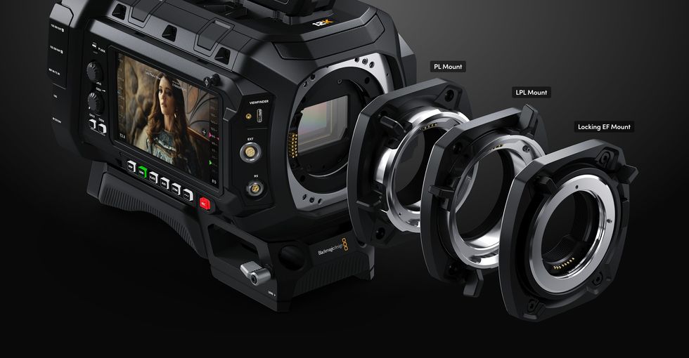 \u200bThe different mounts for the URSA Cine 12K
