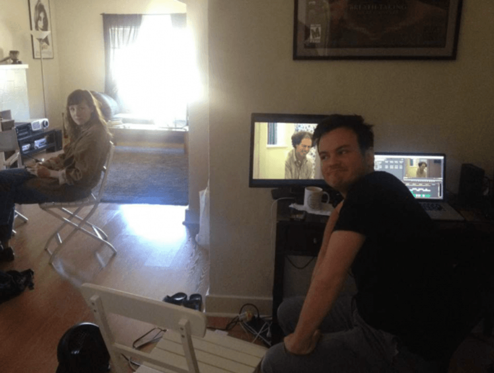 \ufffcKate looks over at the camera, probably because she knew one day we would need great \u201cBehind The Scenes\u201d photos like this. Ben is more skeptical.