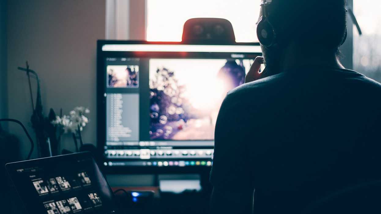 Video Editor with home editing setup