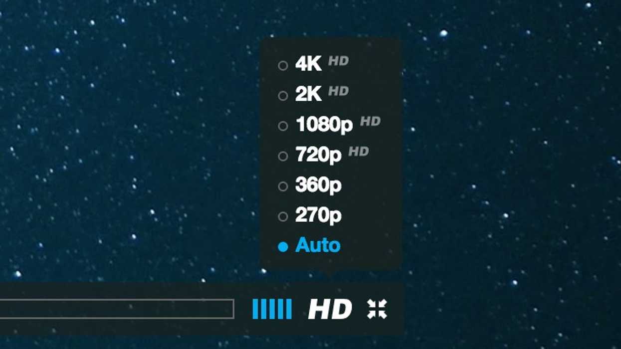 Vimeo Adaptive Streaming 4K 2K Playback Stars Still