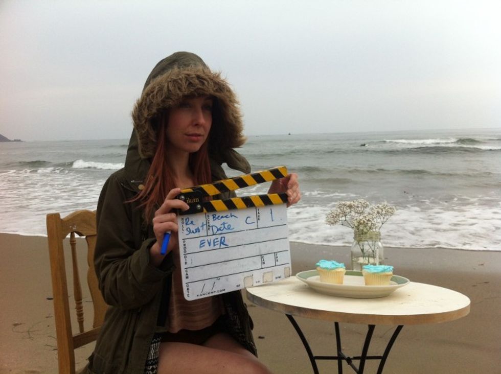Wendy McColm on the set of EVER (2014)