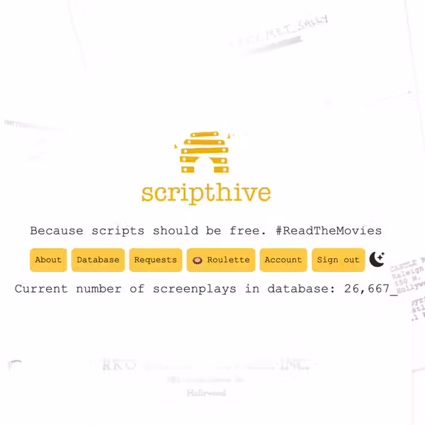 What's in the ScriptHive database?