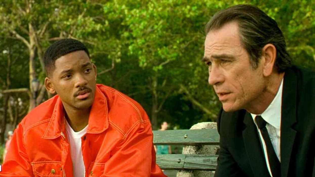 Will Smith and Tommy Lee Jones in the 1997 science fiction action comedy film Men in Black.