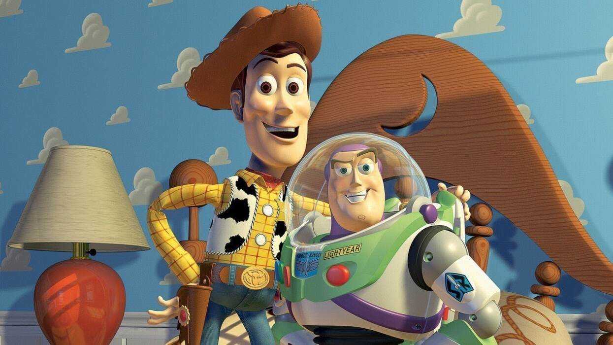 Woody & Buzz Lightyear in a still from Toy Story (1995)