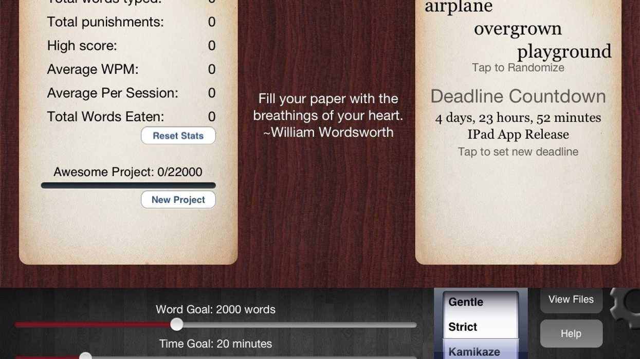 Write-or-die-app
