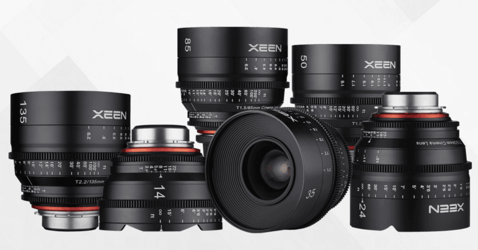 XEEN line showing the new 135mm at left.