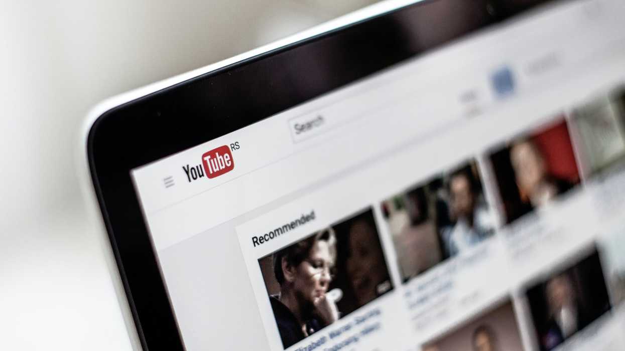 YouTube on laptop