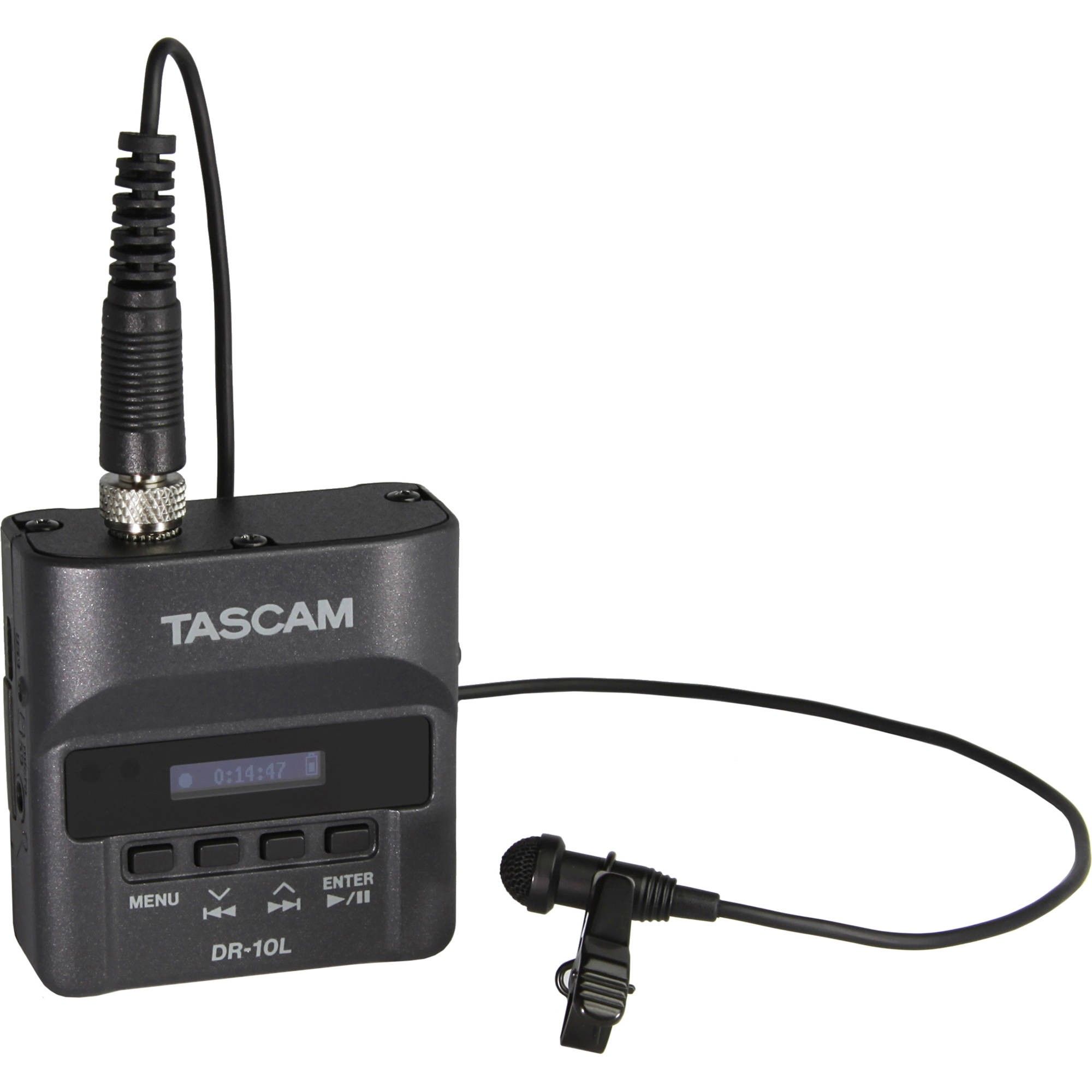 Tascam DR-10L Micro Portable Audio Recorder with Lavalier Microphone