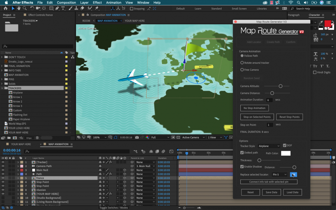 Create Animated 3D Map Routes with This Easy After Effects Plugin