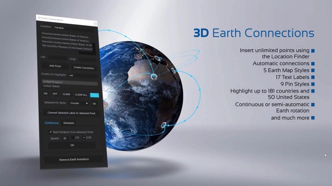 3D Earth Connections