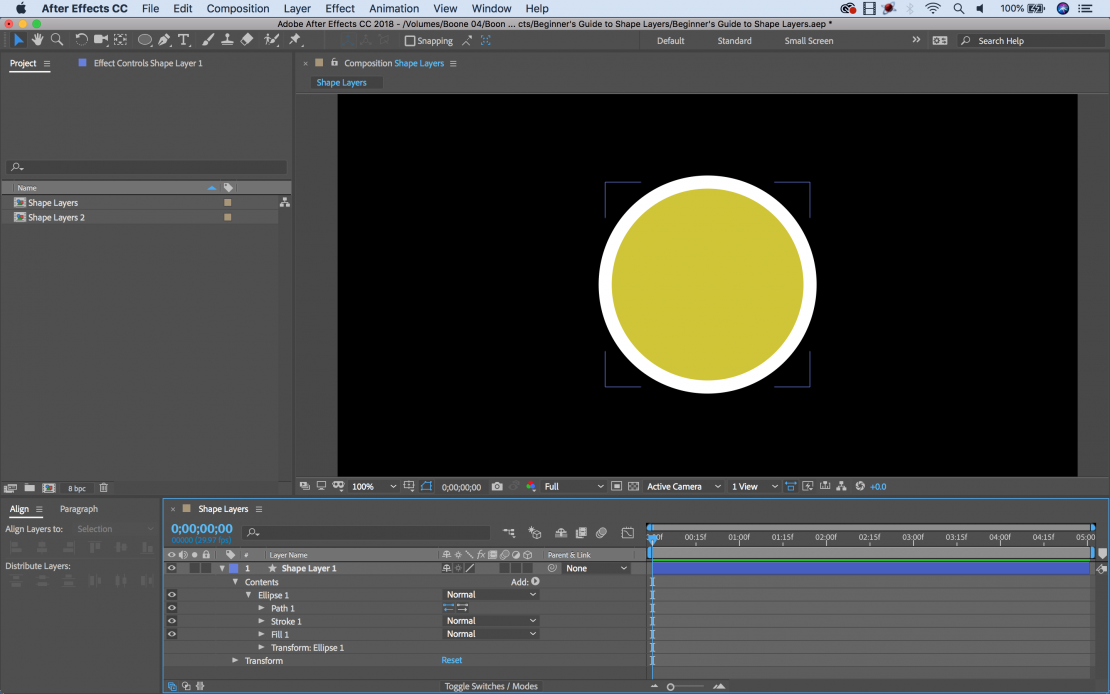 Beginner's Guide to Shape Layers in After Effects