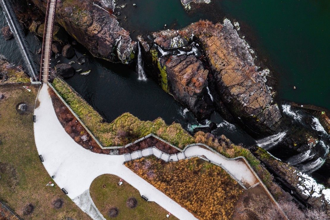 Top-Down View of the Great Falls in Paterson, NJ