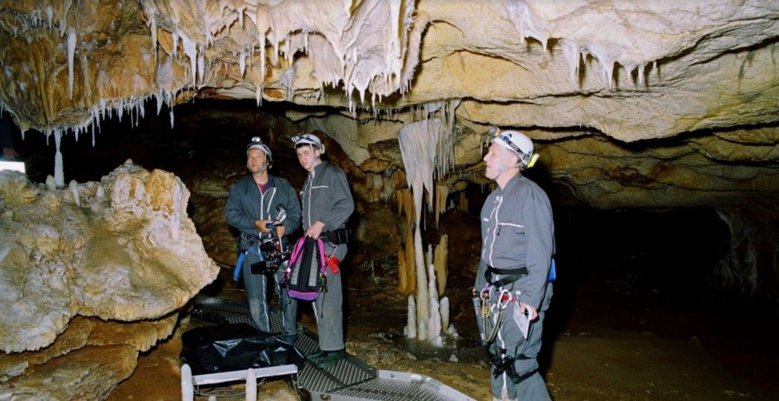 In the Chauvet cave with Peter Zeitlinger and Werner Herzog