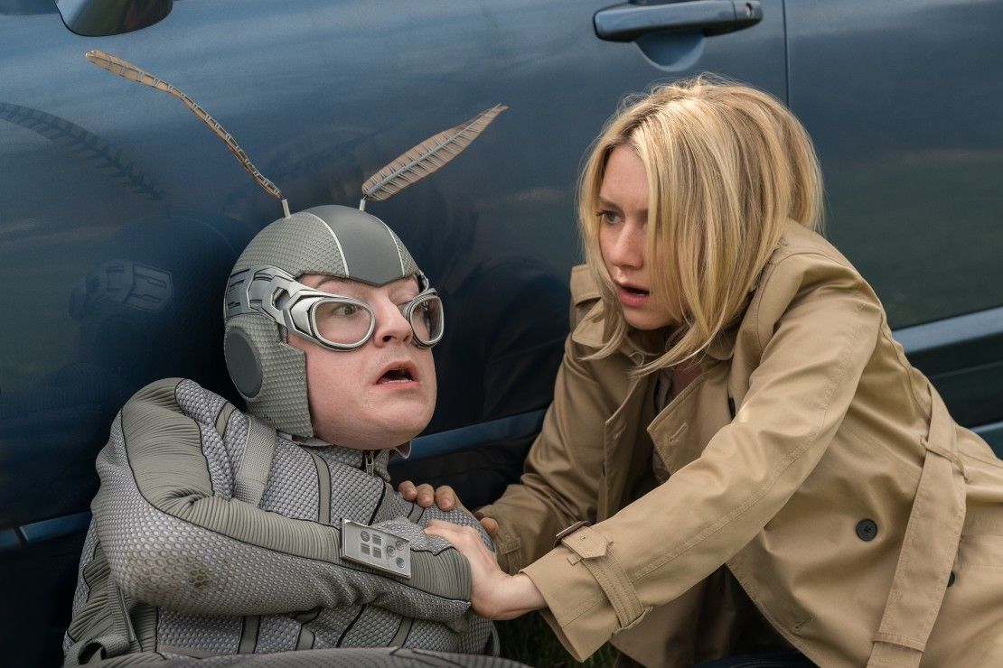 Griffin Newman and Valorie Curry in The Tick
