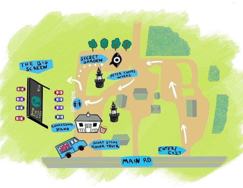 The Festival Map. Artwork by Amanda Lynn Kim
