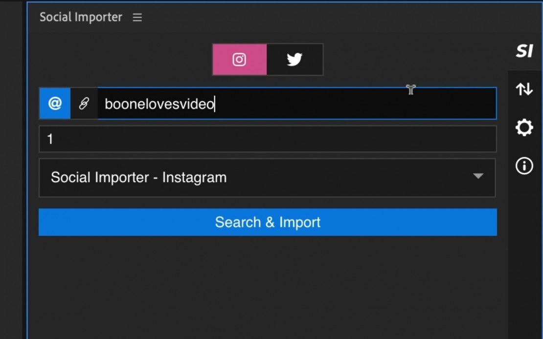 Import Instagram and Twitter Posts into Adobe After Effects