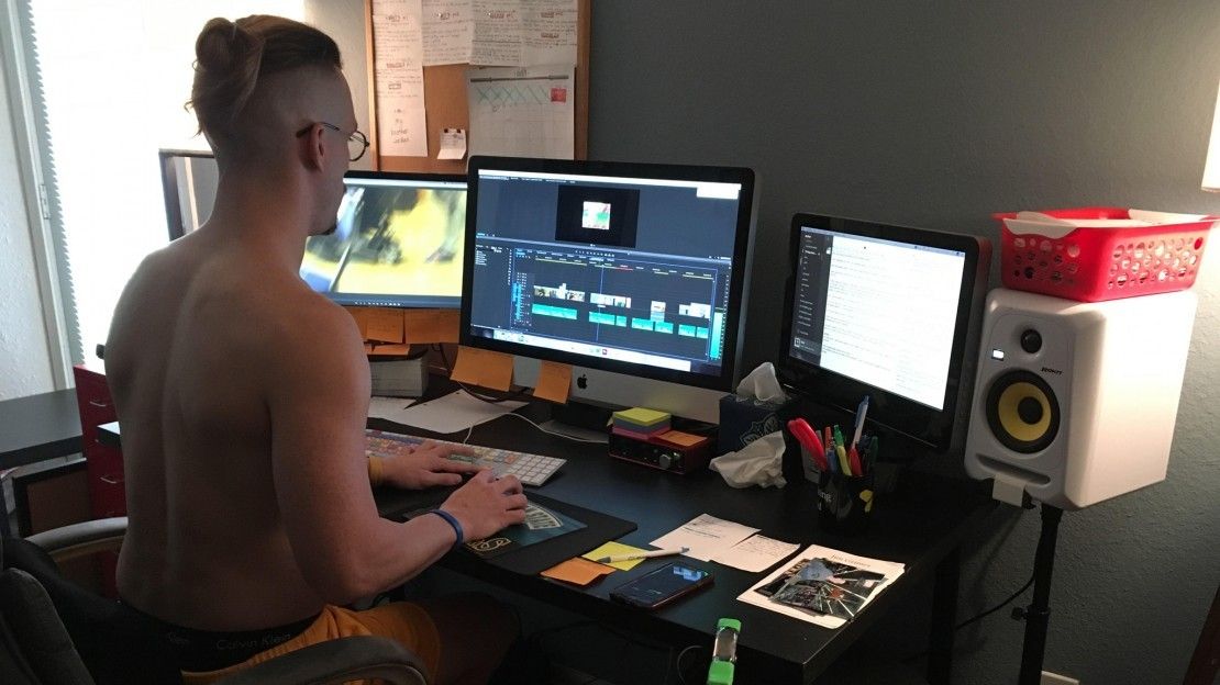 Justin Robinson editing MBJ documentary