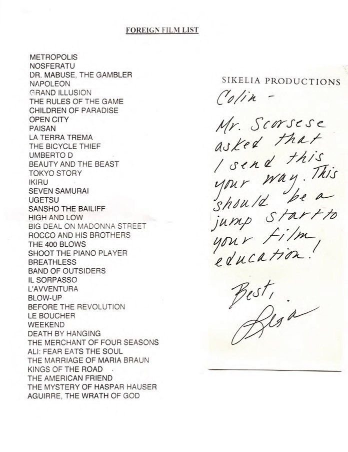 Lists By Film