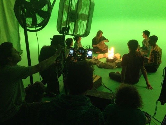 Shooting 'The Beginning' actors on greenscreen