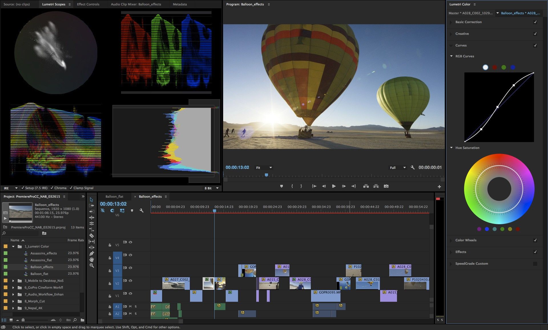 Adobe Premiere Pro 2015 Lumetri Color Workspace