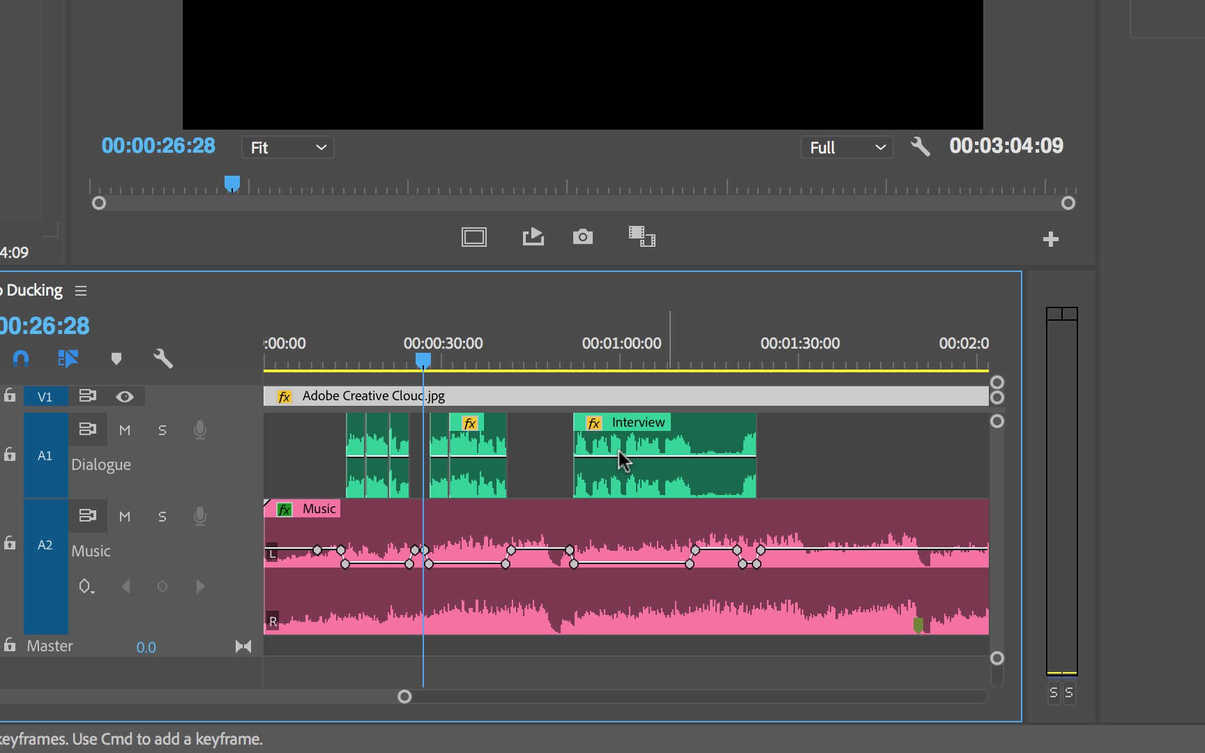 Adobe Premiere Pro Auto Audio Ducking