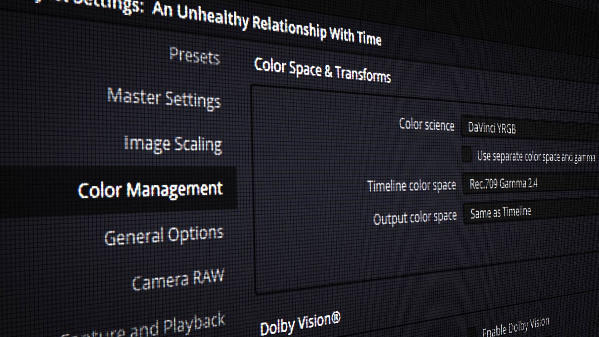 Color Space Settings In Resolve Are Extremely Useful and Important