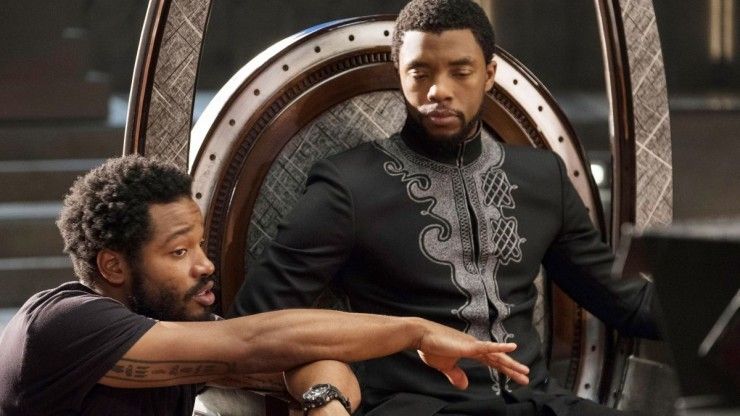 Ryan Coogler and Chadwick Boseman on the 'Black Panther' set