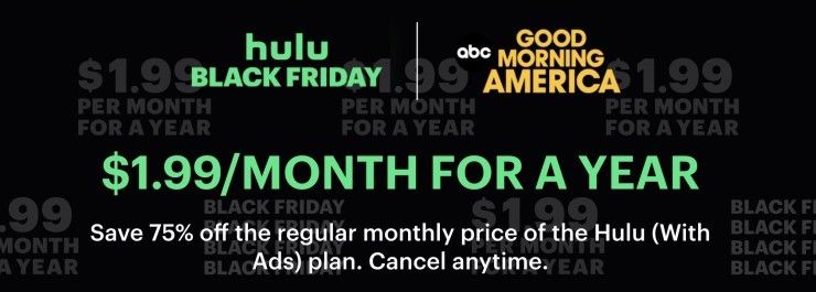 Hulu Black Friday Deal