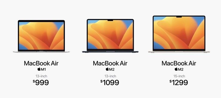 Macbook Air Lineup