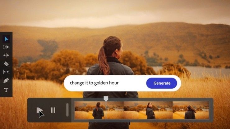 Adobe Firefly creating golden hour in an AI art