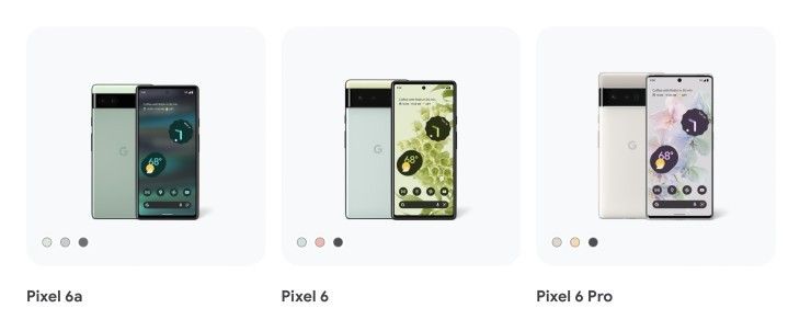 The Pixel 6 Lineup
