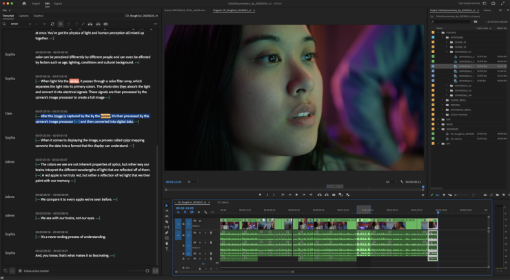 Premiere Pro Text-Based Editing