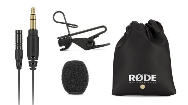 RØDE Lavalier Go Mic and accessories
