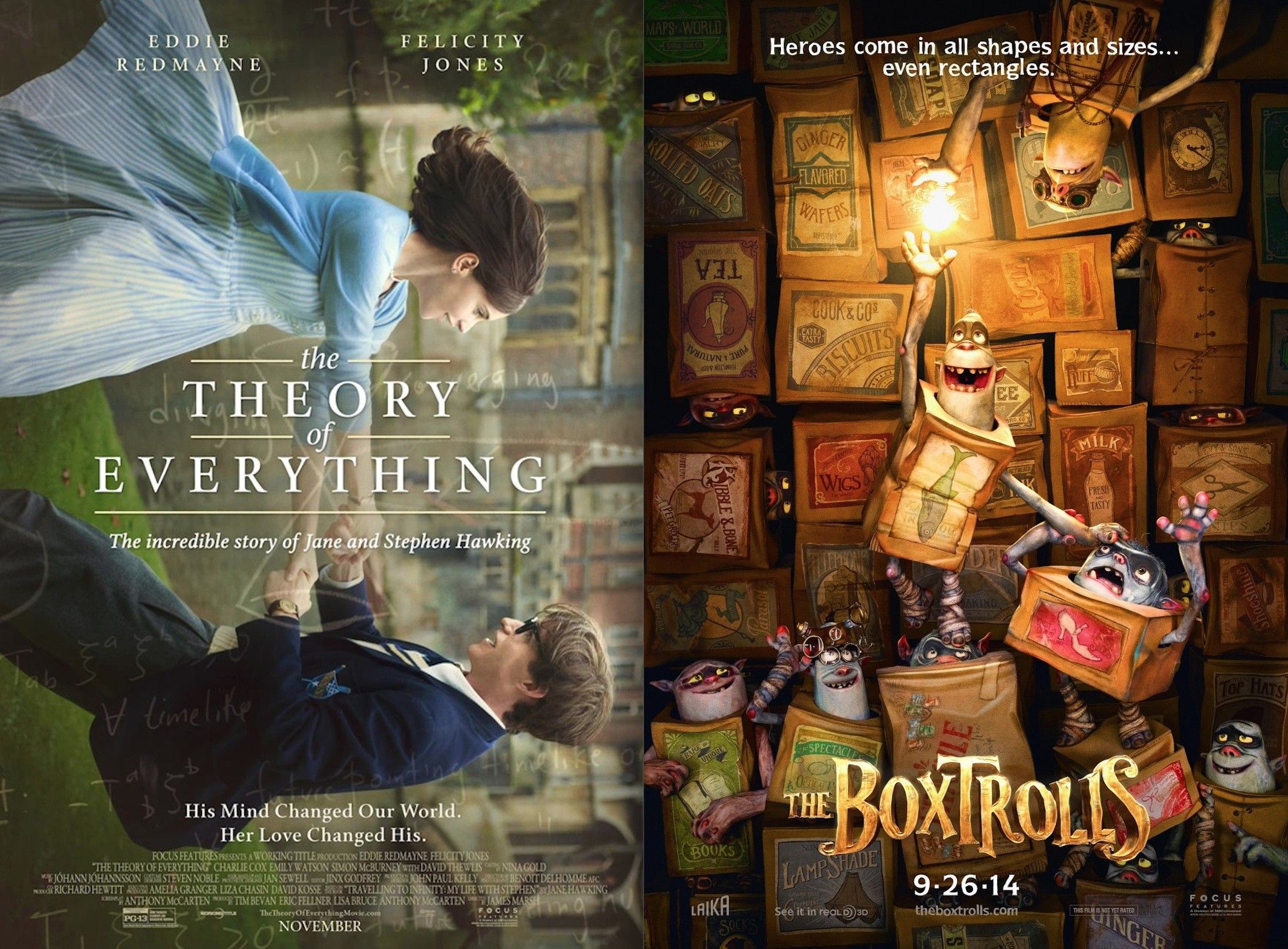 The Theory of Everything, The Boxtrolls Screenplays Available For Your Consideration