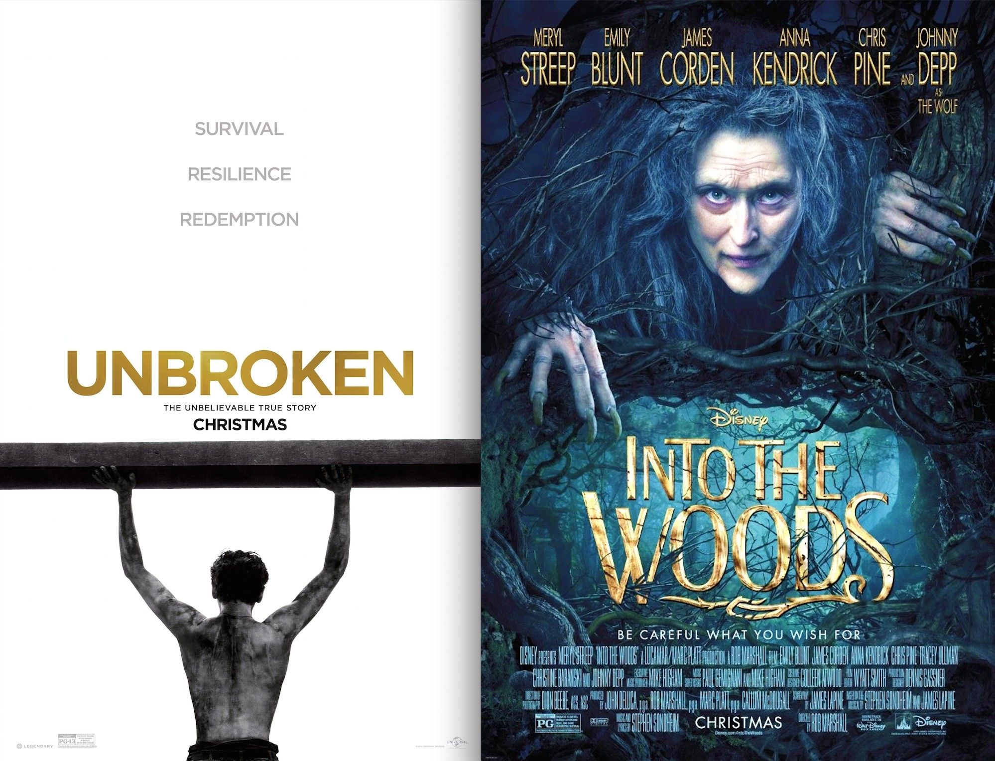 Unbroken, Into the Woods Screenplays Available For Your Consideration