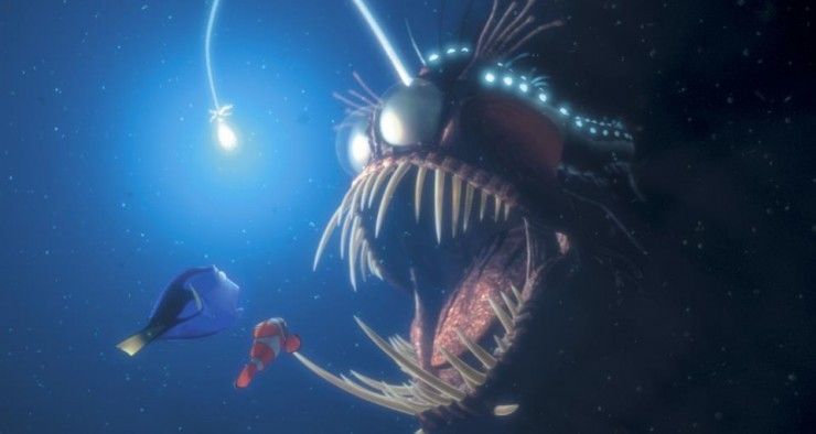 pixar nemo finding fish dory angler animated