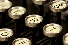 Typewriter close up