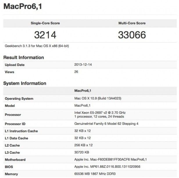 apple macbook pro benchmarks 2013