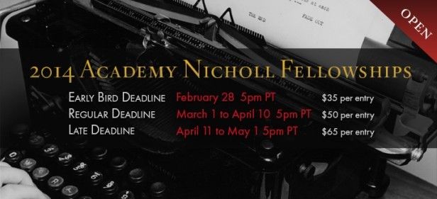 2014 Academy Nicholl Fellowships submissions open