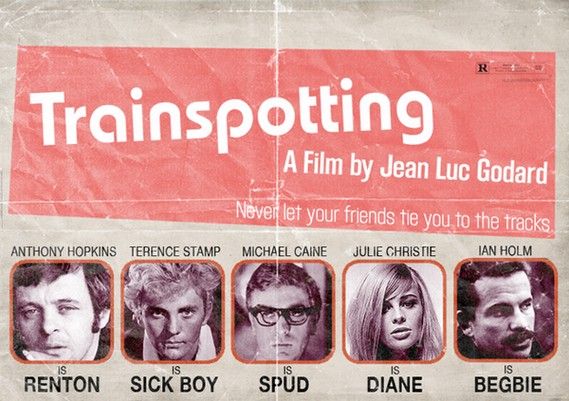 famous movie film poster actor director artist peter stults jean luc godard anthony hopkins trainspotting